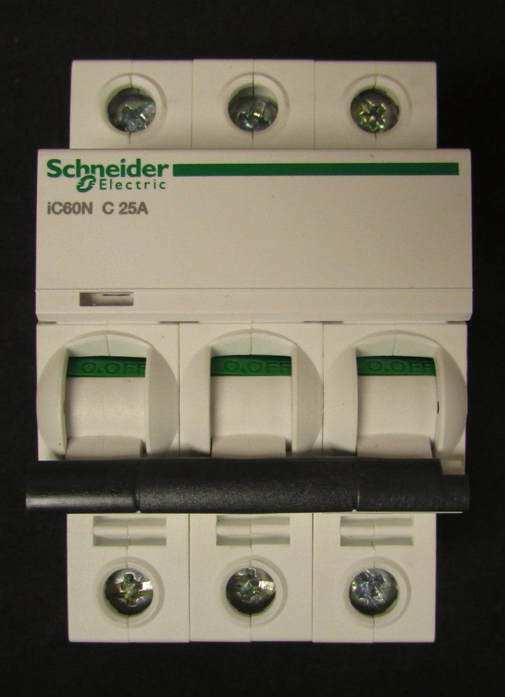 SCHNEIDER ELECTRIC A9F74325 3 Pole 25 Amp 400V Acti9 IC60N Circuit Breaker