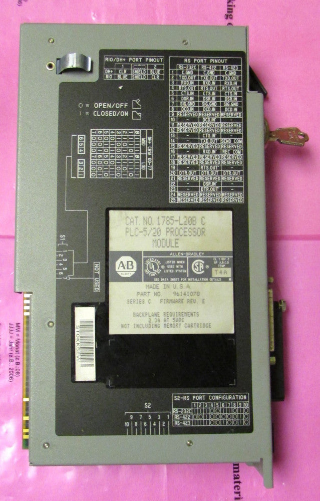 ALLEN BRADLEY 1785 L20B Series C PLC-5/20 CPU Processor Module