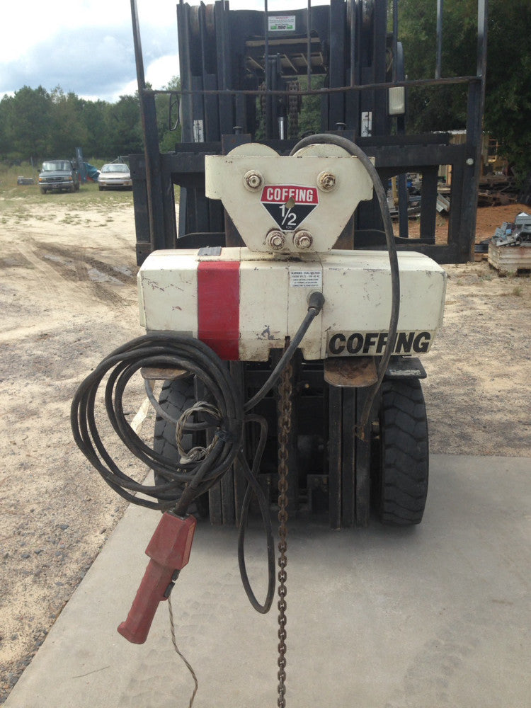 Coffing 1/2 Ton Chain Hoist with Trolley - 50+ ft lift