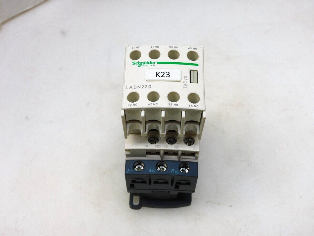 SCHNEIDER ELECTRIC LC1D12 CONTACTOR 120V COIL W/ AUXILIARY CONTACT LADN22G