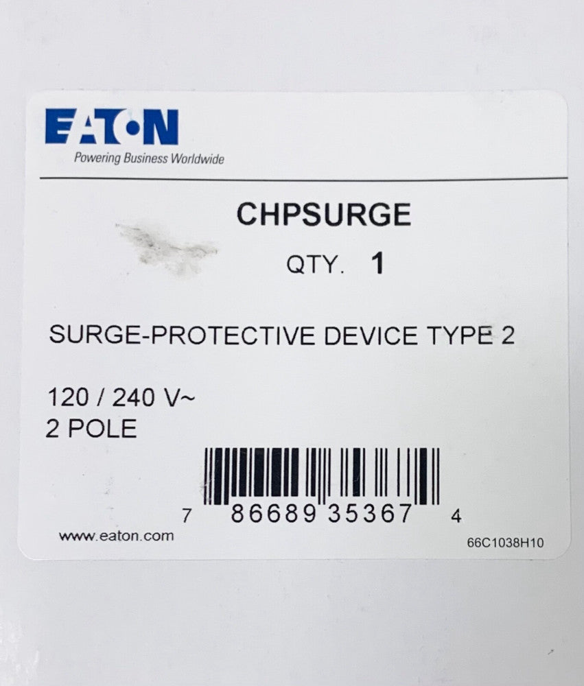 EATON CUTLER HAMMER CHPSURGE 2 Pole 120 240 VAC SPD Surge Protective Device