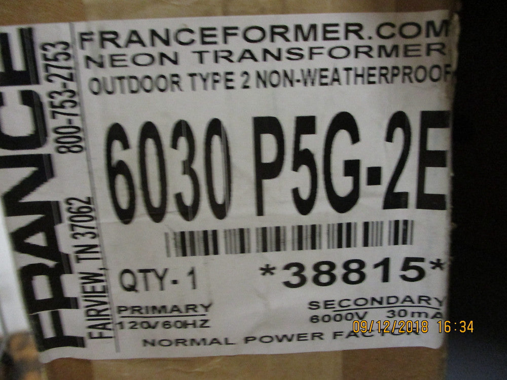 38815 France Sign 120V/6000V - Neon Transformer BRAND NEW!