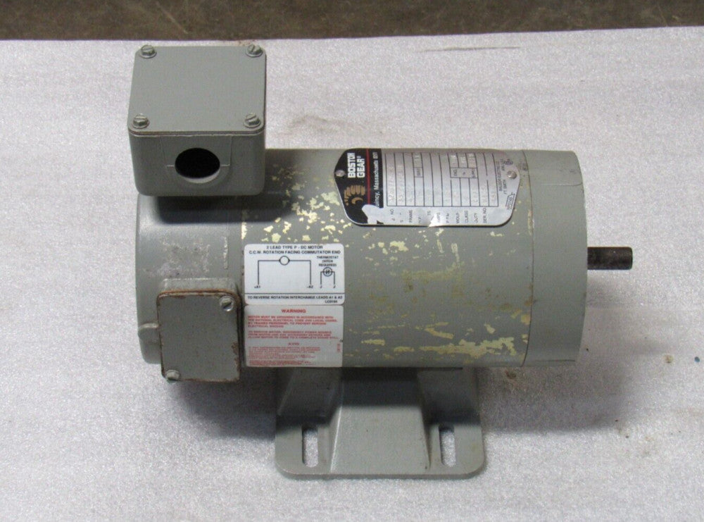 BOSTON GEAR MOTOR APM925AT-B 33-2019Z118 .25 HP 90V 1750RPM 42CYZ FRAME - USED
