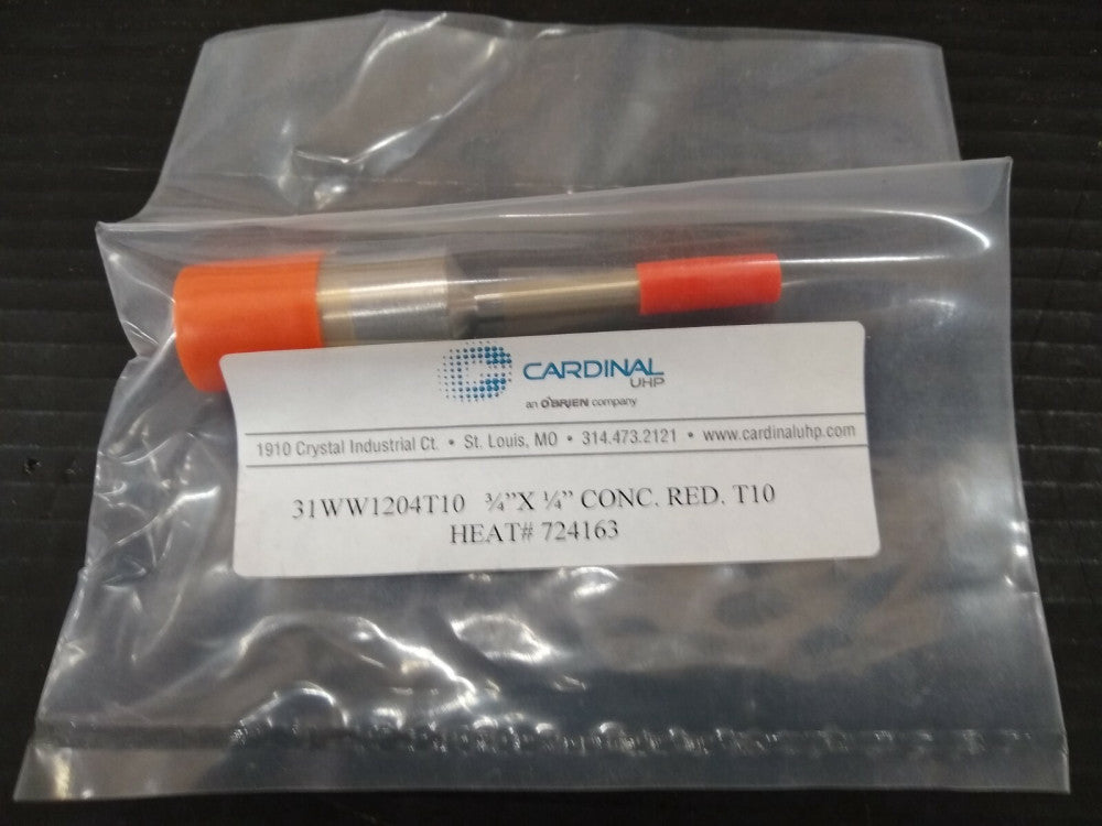 New, Cardinal UHP, 31WW-12-04-T10, Tubular Fitting, Reducer, Concentric, .75"