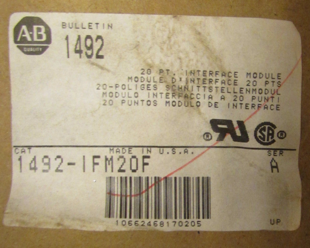 ALLEN BRADLEY 20 Pt Interface Module 1492 IFM20F