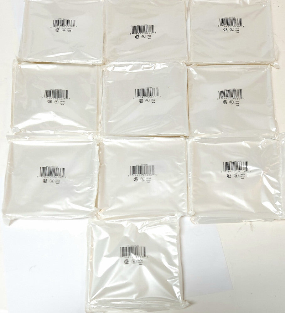 LOT OF 10 LEVITON P18-I 001-86005 IVORY Combination Dual Receptacle and Light