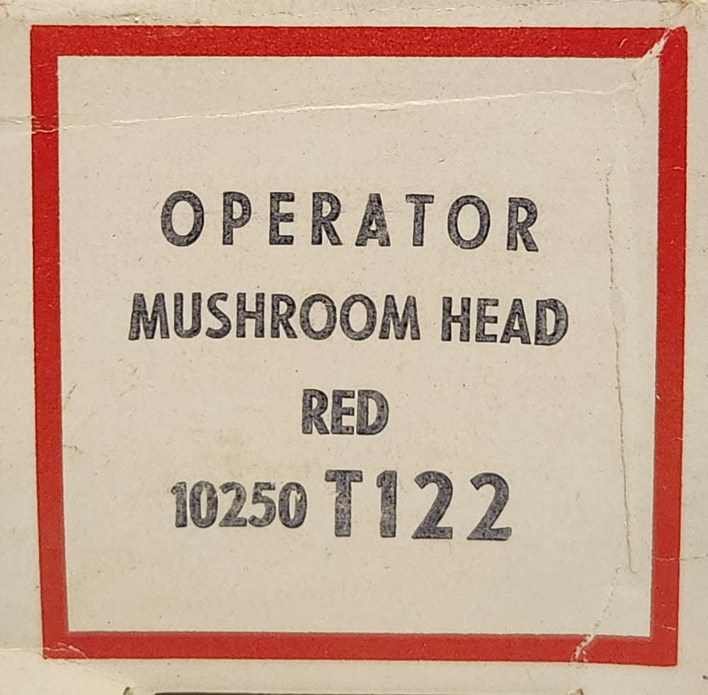 EATON CUTLER HAMMER 10250T122 Older Style Red Mushroom Head Pushbutton Operator