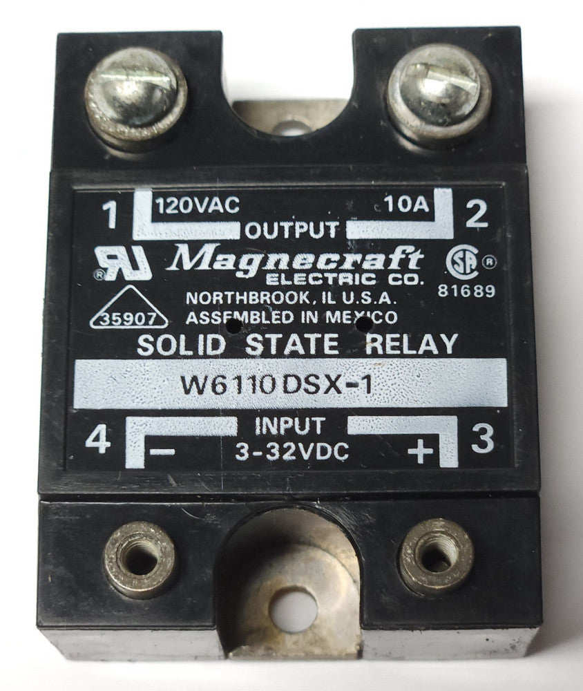 MAGNFCRAFT W6110DSX-1 Solid State Relay 120 VAC 3-32 VDC 10 AMP