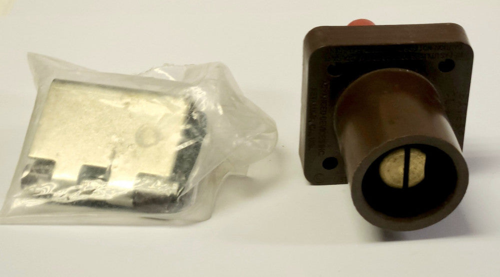 BATES CL SERIES BROWN Panel Mount Receptacle 600 VAC VDC 400 AMP 40 EX