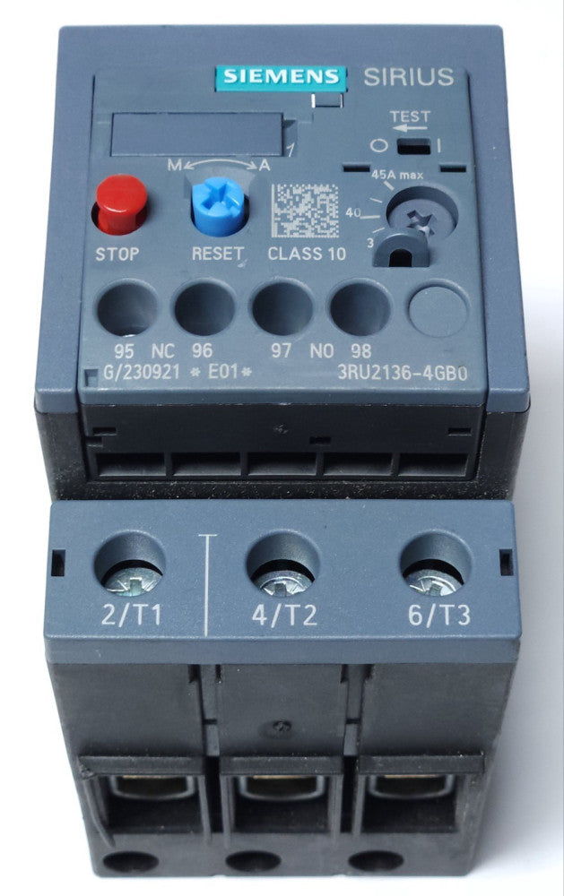 SIEMENS 3RU2136 4GB0 SIRIUS ELECTRONIC Overload Relay 36-45 AMP
