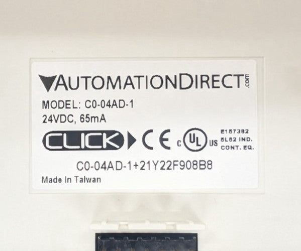 Used, Automation Direct, CO-04AD-1, PROGRAMMABLE CONTROLLER 4CH ANALOG INPUT