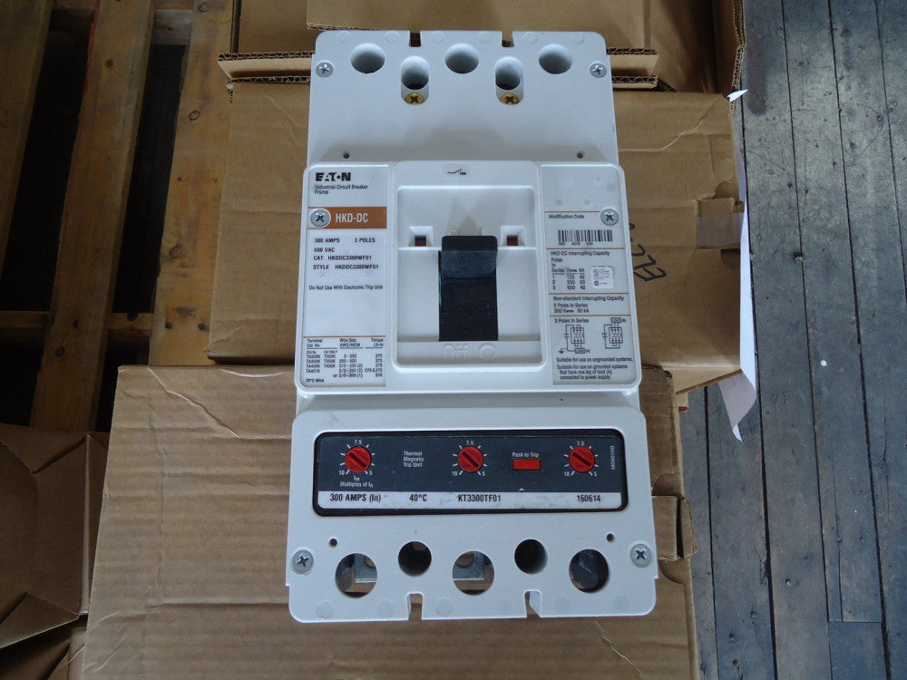 HKDDC3300WF01 Eaton SERIES C, K-FRAME MOLDED CASE, 3P 300A BREAKER BRAND NEW!