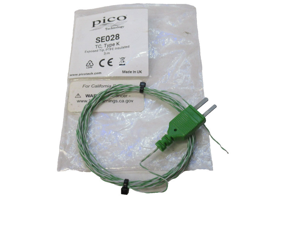 Pico Technology SE028 Type K TC Thermocouple Probe (New)