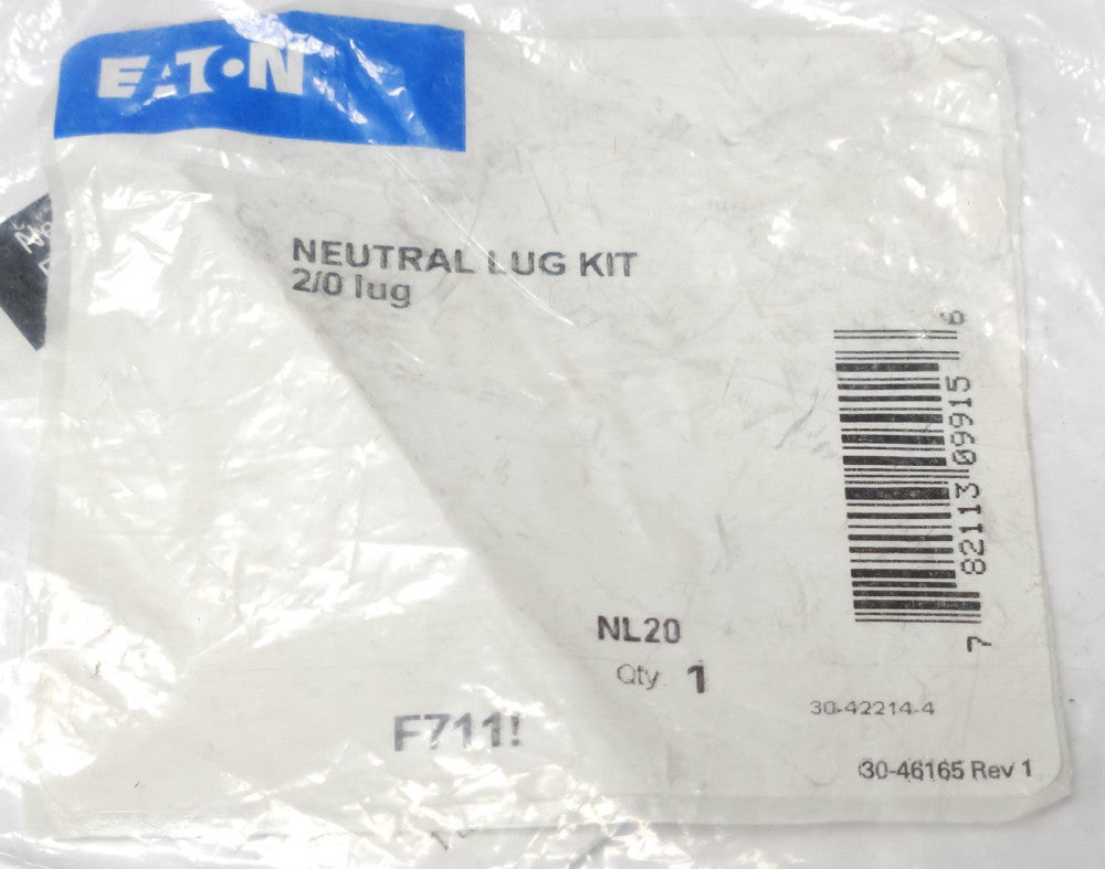EATON CUTLER HAMMER NL20 NL20CS Breaker Panel Neutral Lug Kit 2/0 Lug