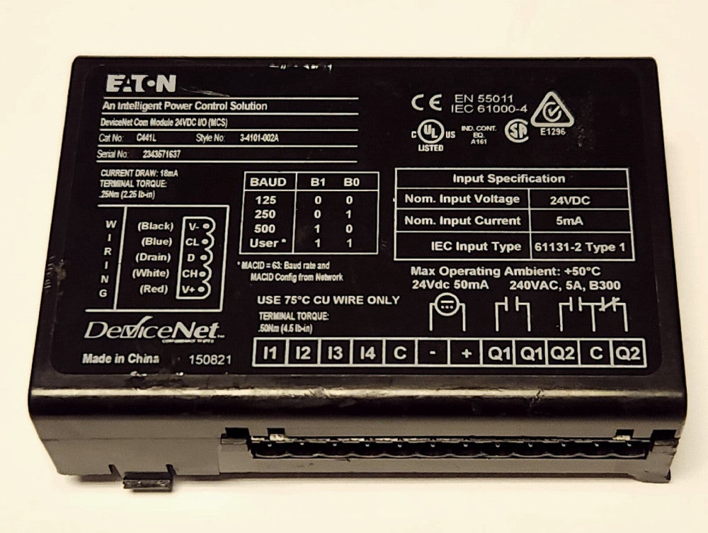 EATON C441L C440 Device Net Communications Module 24 VDC I/O MCS