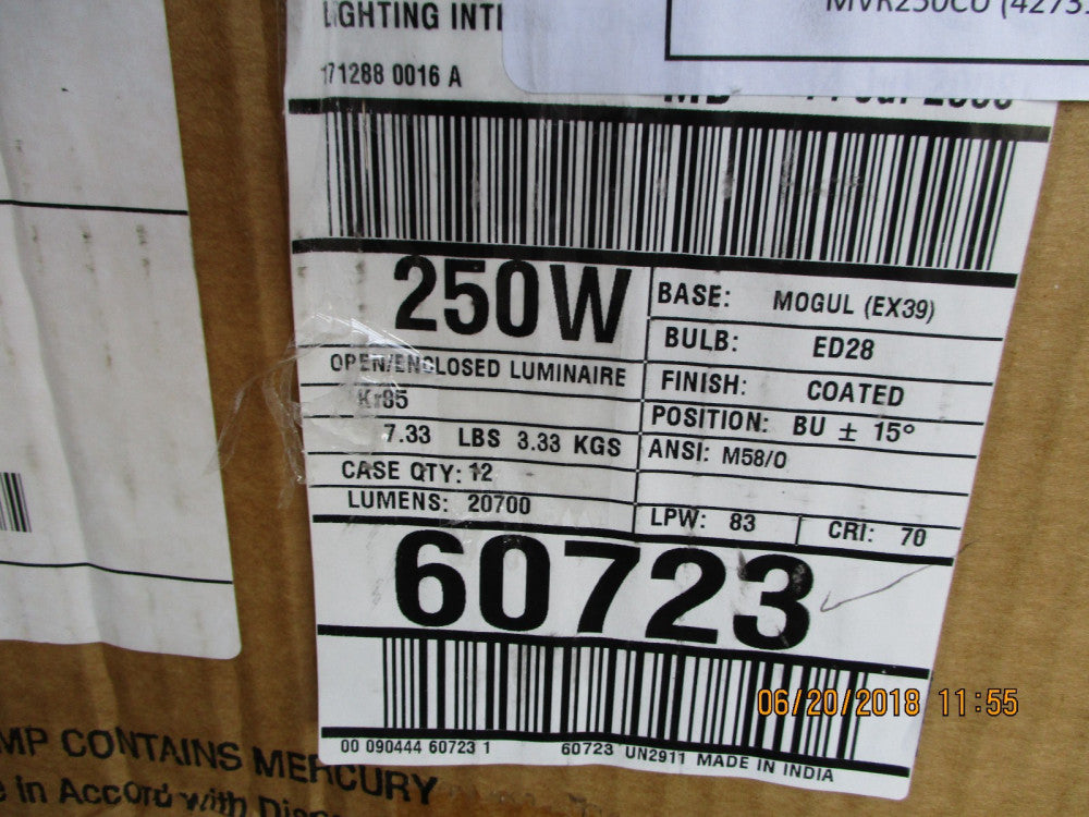 60723 Venture Lighting 250 Watt Probe Start Metal Halide (MH) Lamp BRAND NEW!