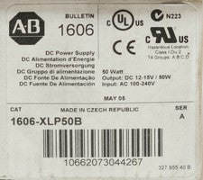 ALLEN BRADLEY 1606XLP50B DC Power Supply 1606-XLP Input 100-240 VAC Output 15VDC