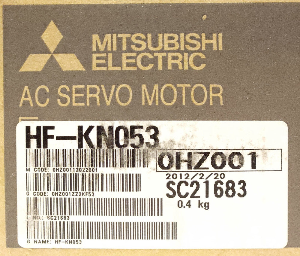 MITSUBISHI HF KN053 AC SERVO MOTOR Input 3AC 51V Output 50 Watt 3000 RPM IP65