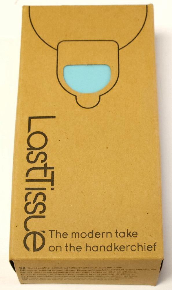 LASTTISSUE 21131 TURQUOISE 6 PACK Reusable Washable Tissue 100% ORGANIC