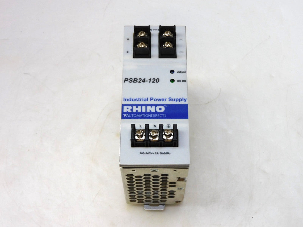 AUTOMATION DIRECT RHINO PSB24-120 INDUSTRIAL POWER SUPPLY 24VDC 5A