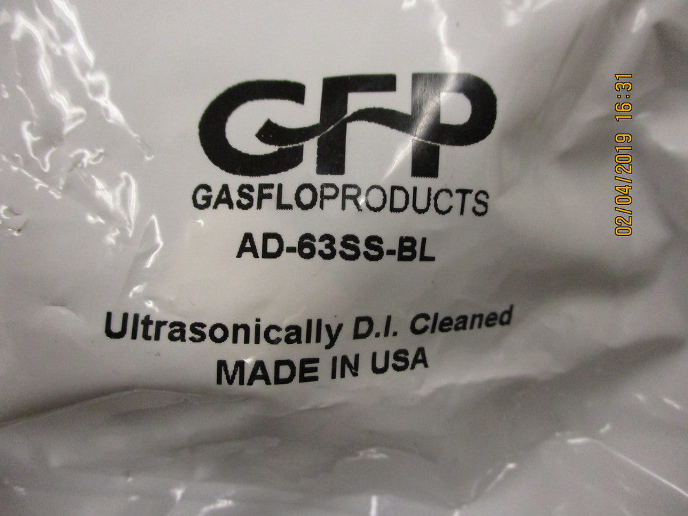 AD-63SS-BL GASFLO Blank (blind) Plug, CGA-632,4,6,8,40,42 BRAND NEW!
