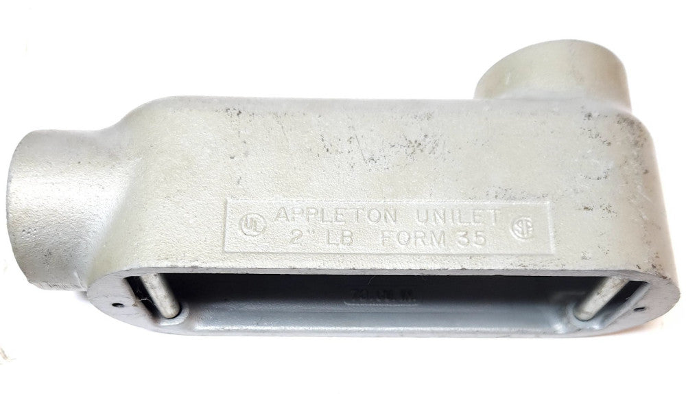 APPLETON 2" UNLET IRON CONDUIT BODY FORM 35 3 #4/0 XHHW MAX 73 CUBIC INCHES
