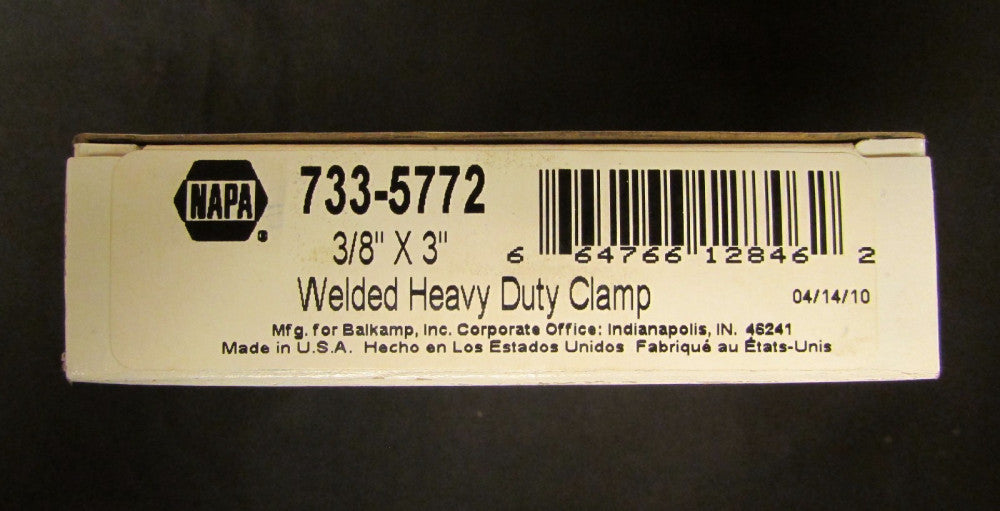 NAPA 733 5772 3/8" X 3" Welded Heavy Duty Clamp 3" Exhaust Clamp