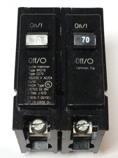 EATON CUTLER HAMMER BR270 2 Pole 70 AMP Type BR C270 Circuit Breaker