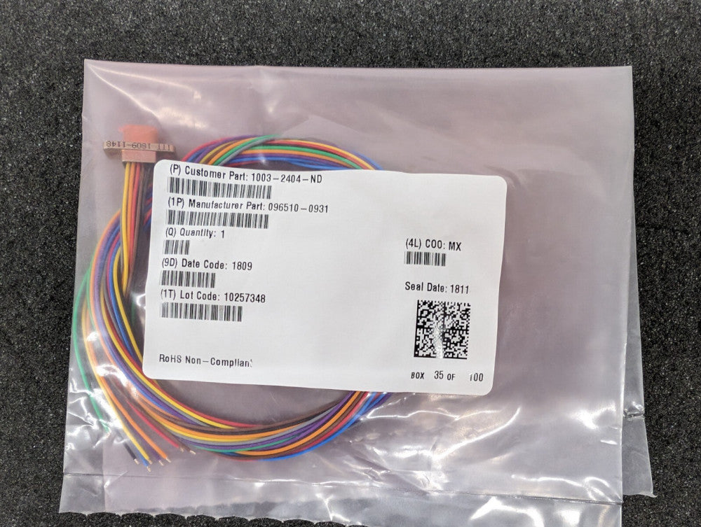 New, ITT Cannon, MDM-9PH006B-F222, CABLE ASSY D TO MICD 9P 914.4MM