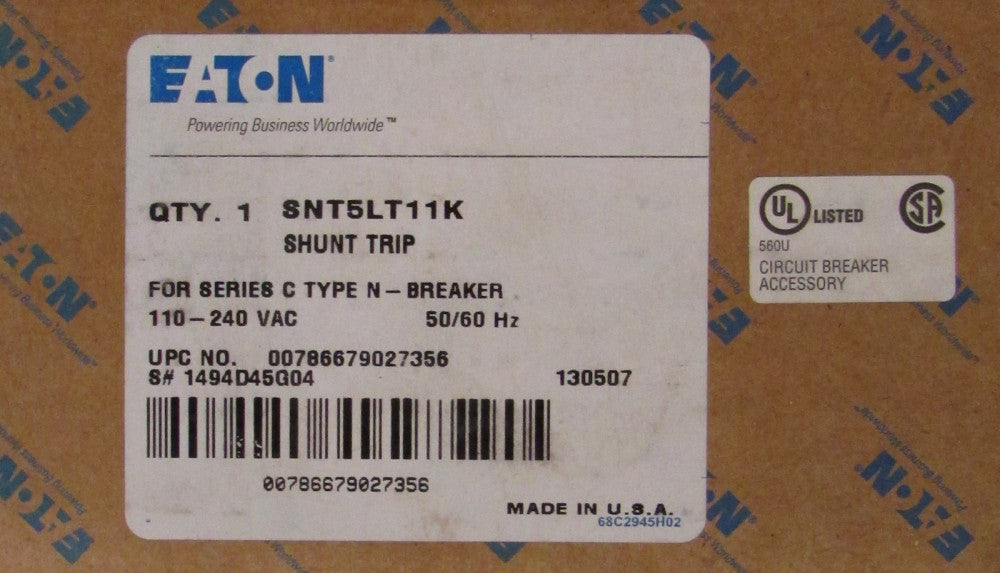 EATON CUTLER HAMMER SNT5LT11K N Frame Shunt Trip 1494D45G04 Terminal Blck ND HND
