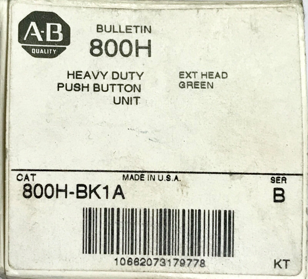 ALLEN BRADLEY 800H BK1A Extended Head Heavy Duty Pushbutton