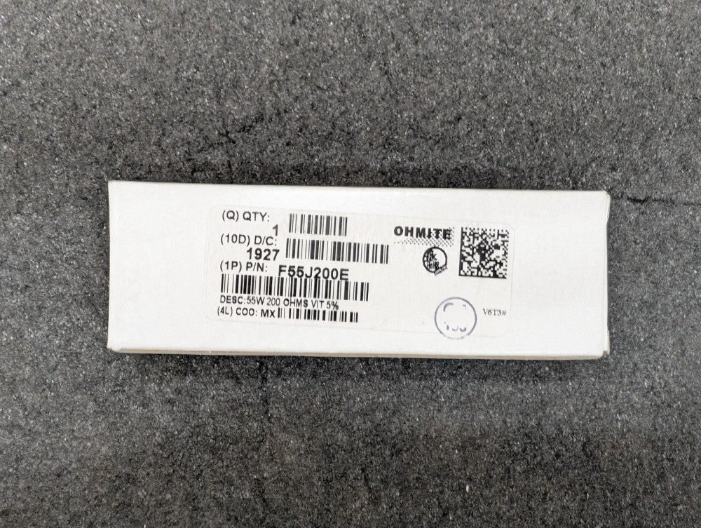 New, Ohmite, F55J200E, RES CHAS MNT 200 OHM 5% 55W