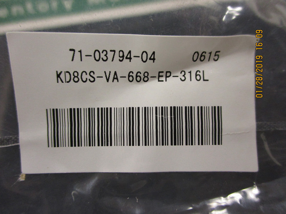 KD8CS-VA-668-EP-316L KITZ SCT Valve, 2 WAY, NC, 24VDC, 1/2", M-VCR BRAND NEW!