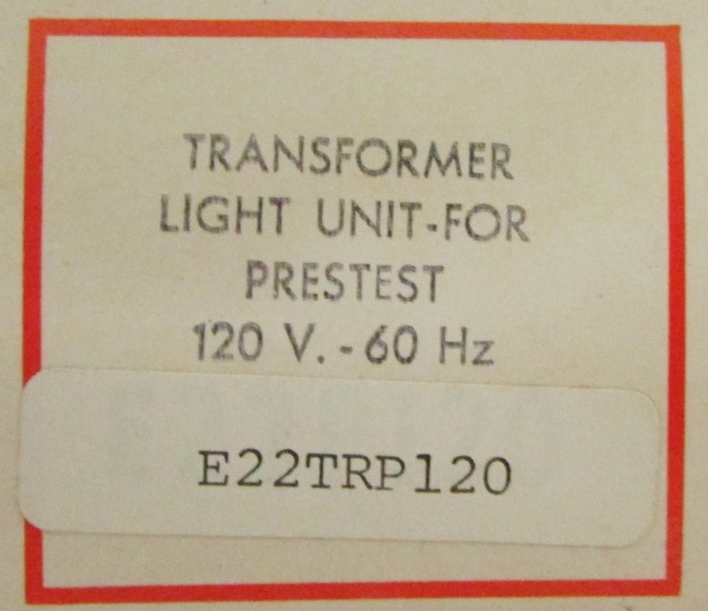 EATON CUTLER HAMMER E22TRP120 Red Lens 120 V Prestest Pilot Light