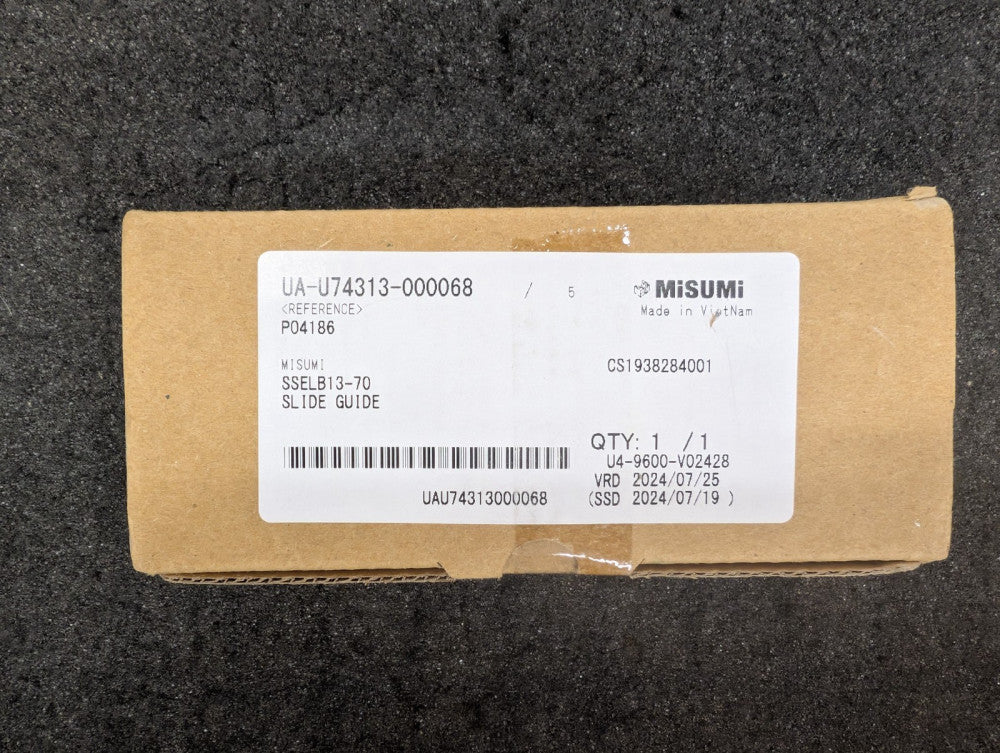 New, Misumi, SSELB13-70, LINEAR GUIDE ASSEMBLY - MINIATURE, LONG CARRIAGE