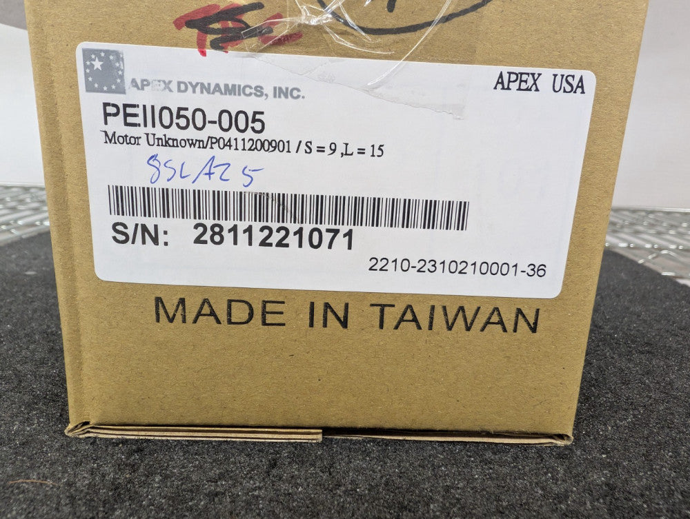 New, Apex Dynamics, PEII050-005, INLINE PLANETARY GEARBOX, SIZE 50, 5:1 RATIO