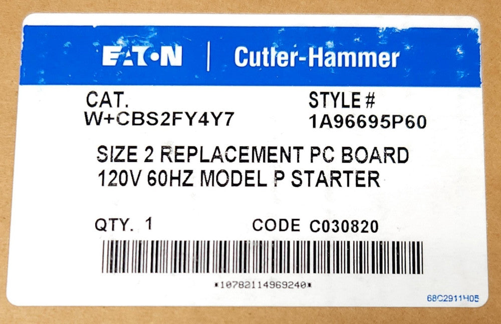 EATON CUTLER HAMMER W+CBS2FY4Y7 Size 2 W+200 Advantage Starter PC Board