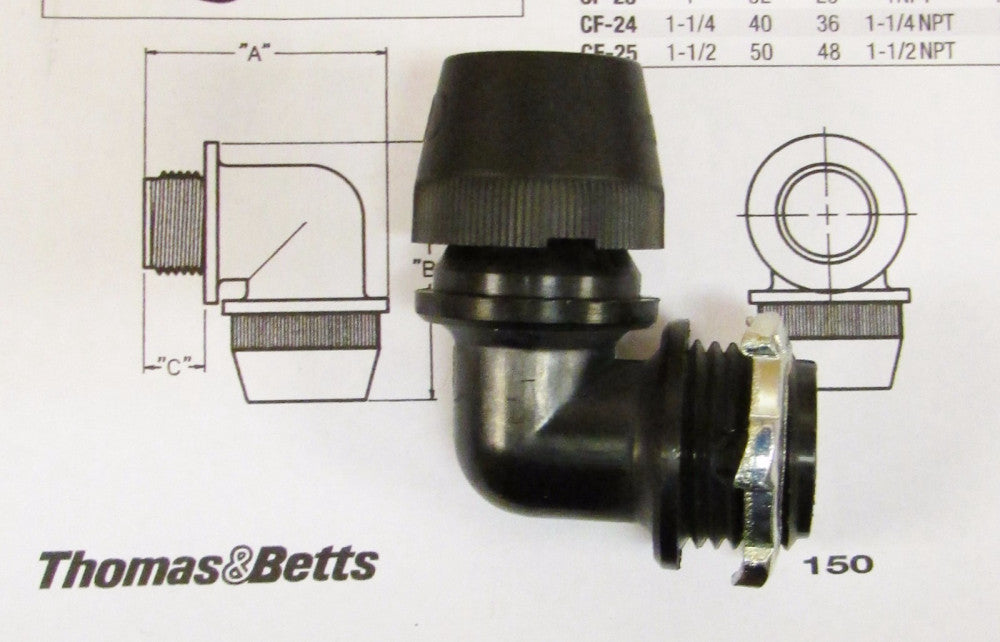 KOPEX THOMAS BETTS CF-20 Liquatite 1/2 NPT Right Angle Conduit Fitting CF 20