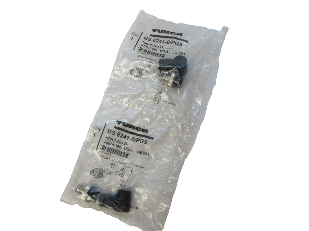 Turck BS 8241-0/PG9 Cable Mount Connector (New - Lot of 2)