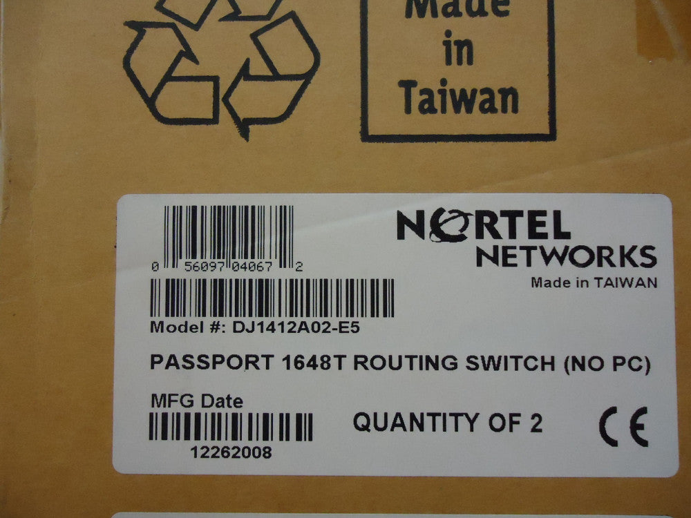 DJ1412A02-E5 NORTEL NETWORKS PASSPORT 1648T ROUTING SWITCH BRAND NEW!