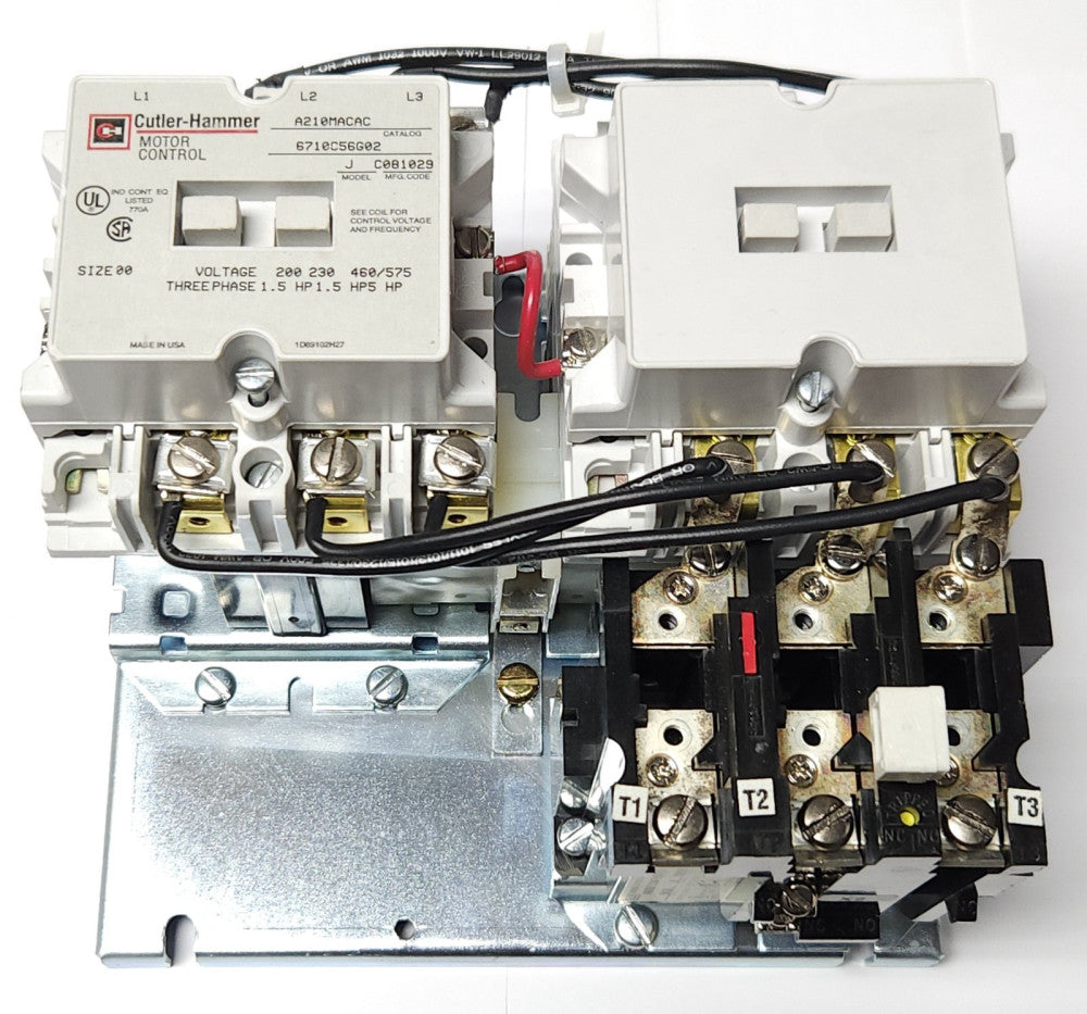 EATON CUTLER HAMMER A210MACAC Size 00 Reversing Starter 120 VAC