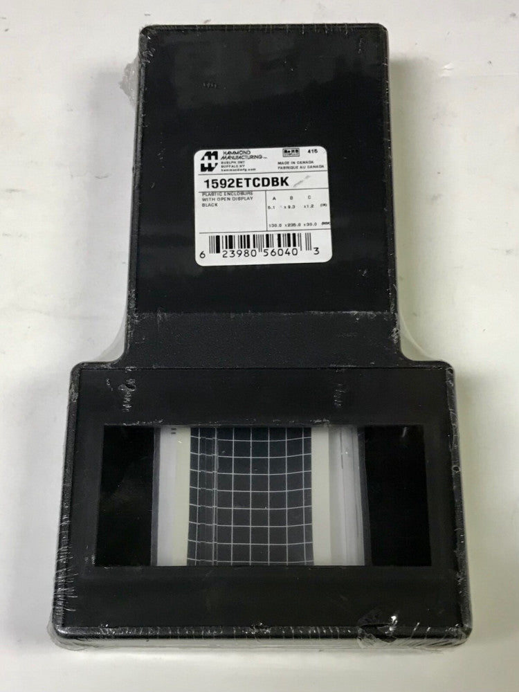 HAMMOND MANUFACTURING 1592ETCDBK Plastic Enclosure W/ Open Display Black