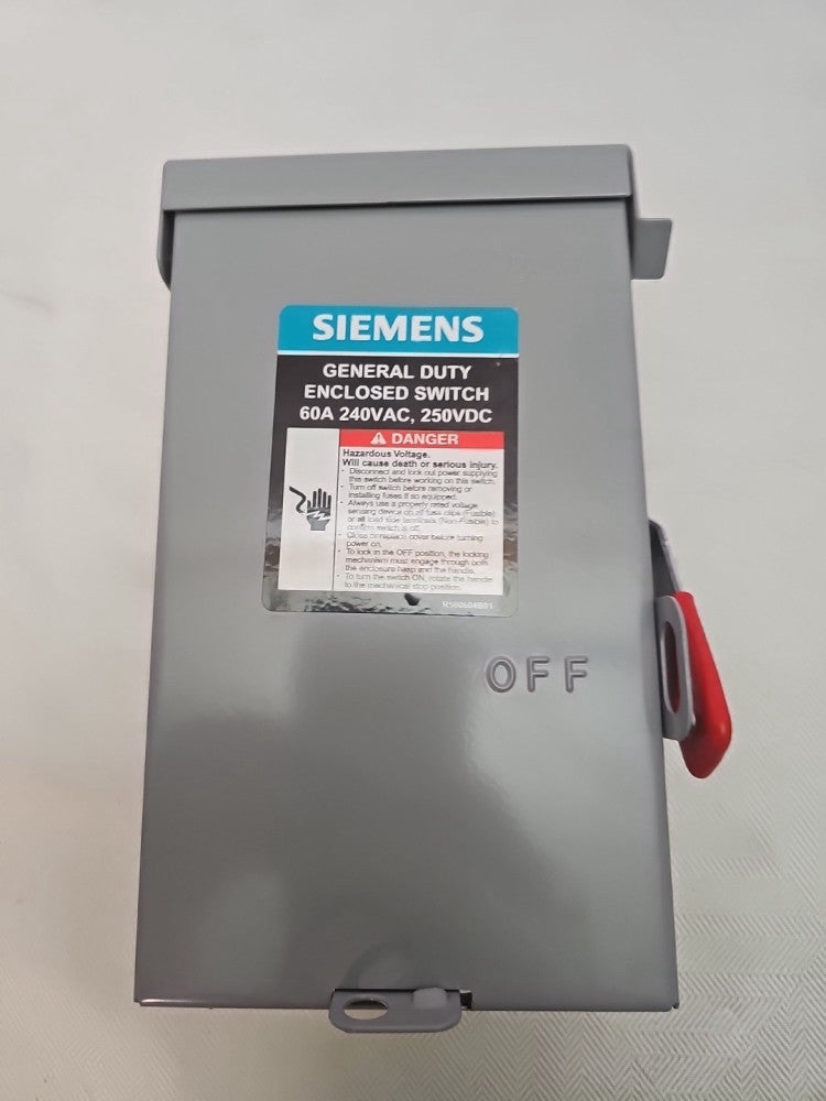 Siemens GNF322RA 60-Amp, 3-Pole, 240V General Duty Compact Series Safety Switch