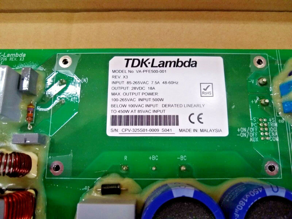 New, TDK-Lambda, VA-PFE500-001, POWER SUPPLY, AC-DC, 28V-500W