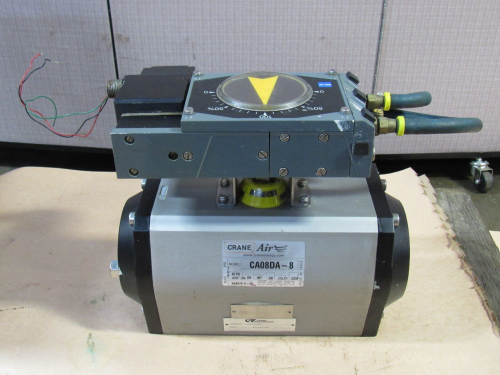 CRANE AIR ACTUATOR CA08DA-8 W/ BLX POSITIONER EA1 - USED