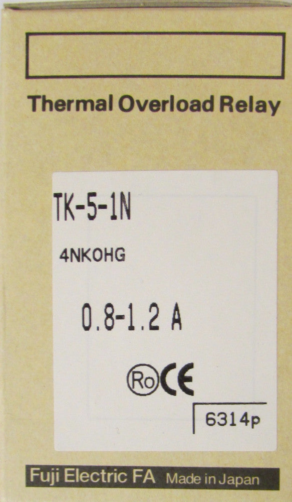 FUJI ELECTRIC TK 5 IN .8-1.2 Amp Thermal Overload Relay 4NK0HG