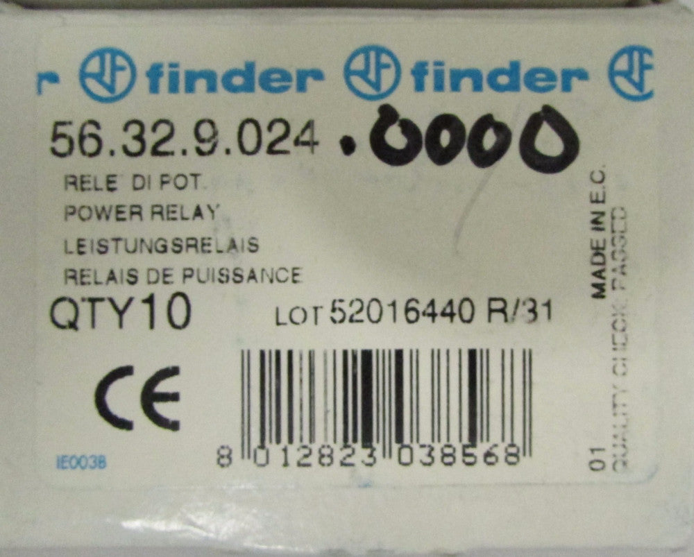 FINDER 56.32.9.024 12 Amp 24 VDC Relay 56 32 9 024 *PRICE PER EACH*