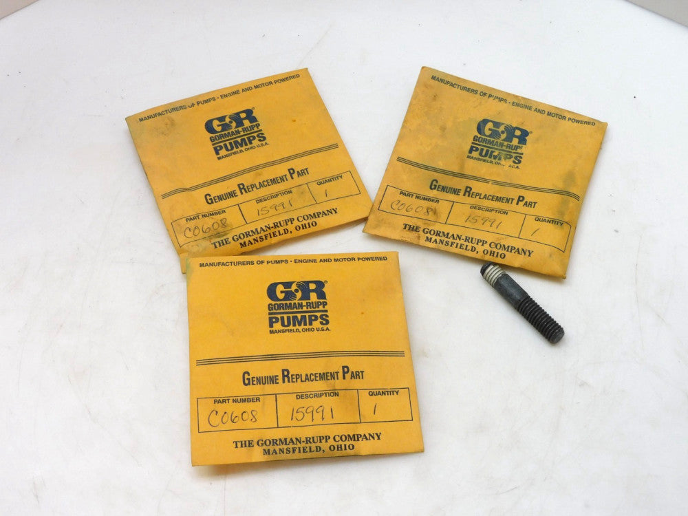 LOT OF 3 GORMAN-RUPP C0608 15991 STUD