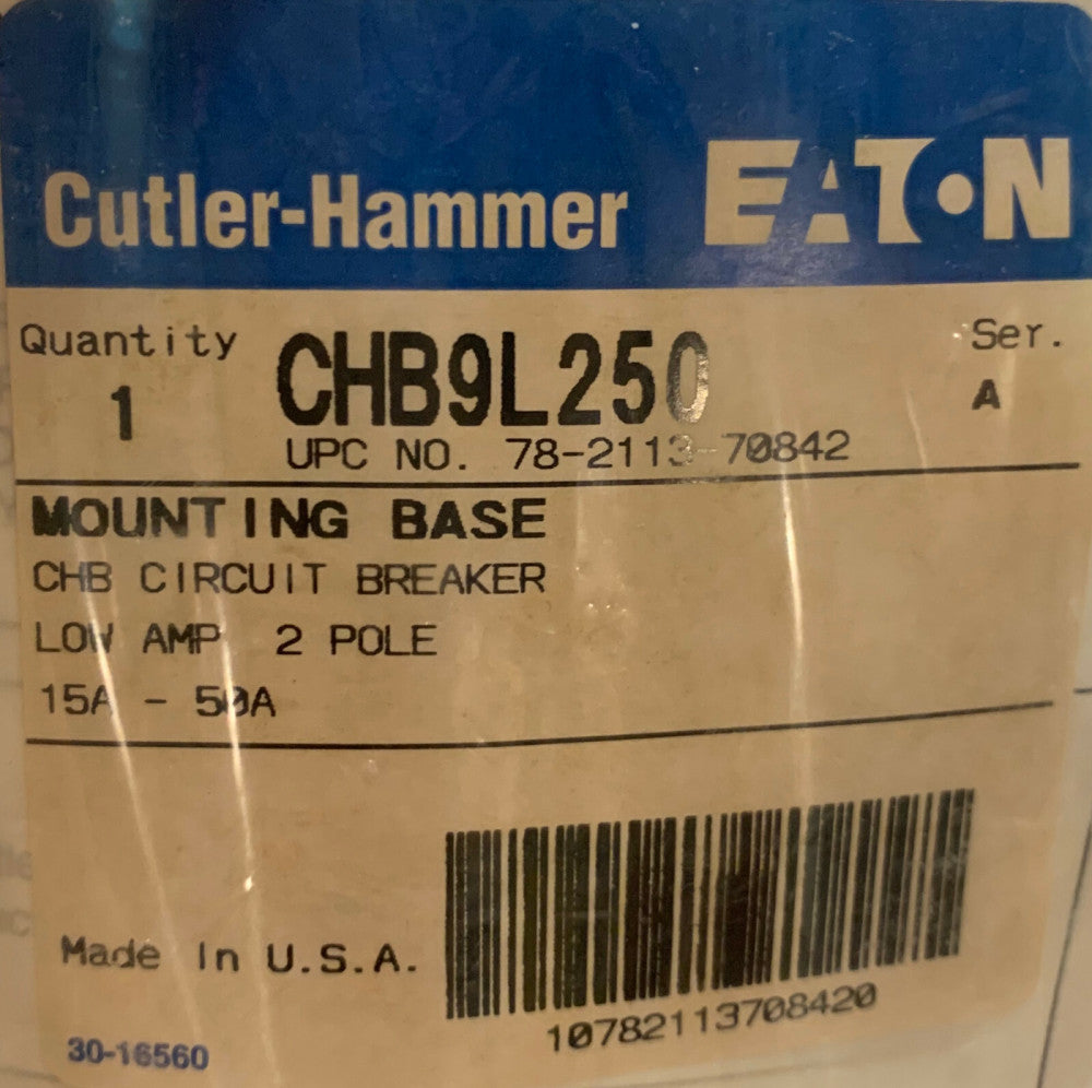 EATON CUTLER HAMMER CHB9L250 Type CHB Circuit Breaker 2 Pole 15-50 AMP