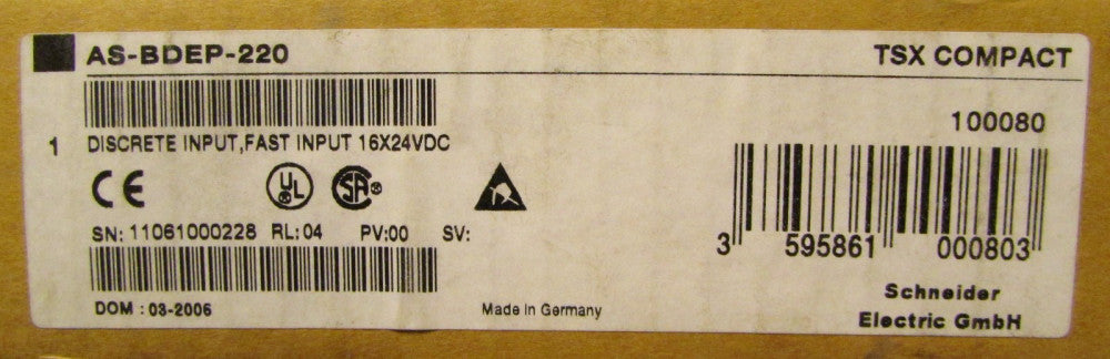 SCHNEIDER MODICON AS BDEP 220 TSX Compact DEP 220 Discrete Input Module